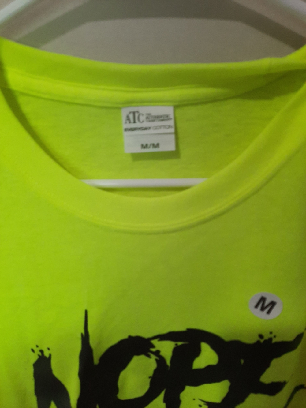 Neon Yellow "NOPE" Short Sleeve Graphic Tee - Picture 3 of 3